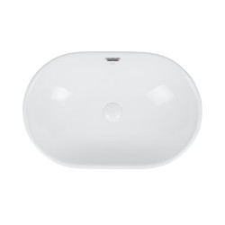 Раковина Qtap Leo 590x400x170 White з донним клапаном QT11114028W