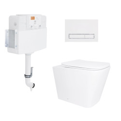 Готове рішення Qtap для ванної кімнати: Унітаз напольний Tern Ultra Quiet QT17223303AW + інсталяція QT0122490S+ клавіша QT0111M08V1384W